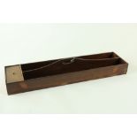 A rare 19th Century rectangular inlaid Pipe and Tobacco Carrier, with hump back saw cut handle and