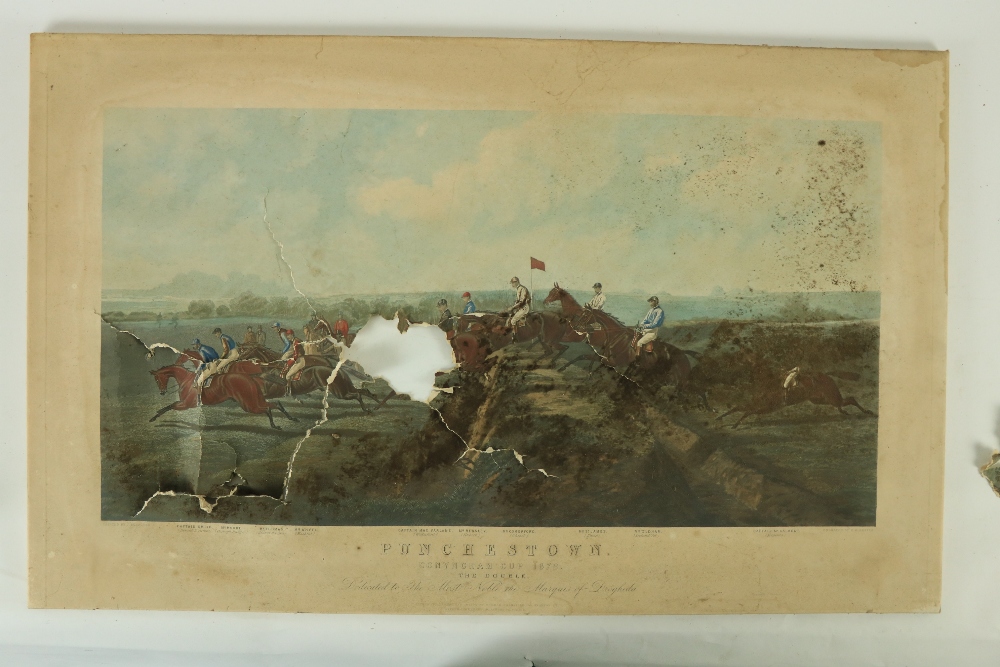 After J. Sturgessÿ "The Conyngham Cup, 1872, Punchestown," a set of 4 coloured Engravings, (one torn - Image 7 of 12