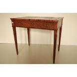 An 18th Century Spanish kingwood and marquetry Ladies Writing Table, the rectangular top with