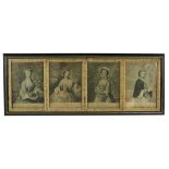 After Wade, McArdell & Williams  "The Four Seasons," a set of 4 black and white mezzotint