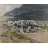 Attributed to Lilian Lucy Davidson ARHA (1879-1954) ÿ Street Scene on Achill Island, ÿÿoil on