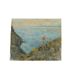 Marit Guiness Aschan, British (b. 1919)ÿ "Woody Bay, Devon," O.O.C., approx. 20" x 24" (51cms x