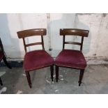 A Harlequin set of 12 Victorian mahogany Dining Chairs, each with curved top rails and a cross rail,