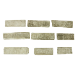 A set of 9 chalk Castings, of early text, some with the white rose motif of Howth Castle, each
