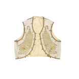 A Turkish Ottoman Vest, with gilt embroidery and turquoise beads. (1)