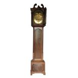 An Irish George III period mahogany Longcase Clock, the brass dial with Roman and Arabic numerals,