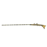 A good late 18th Century silver mounted North African Kabyle, snaphaunce Musket, with three-