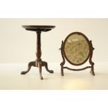 A 19th Century Apprentice Piece, modelled as tripod flip top circular Table, and a Dressing Table