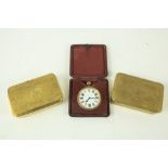 Two Princess Mary brass Christmas Box Wishes 1914 & 1915, with cards, a Swiss Travelling Pocket