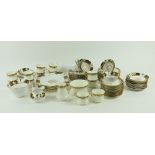 A Tuscan porcelain Tea Service, comprising 11 cups, 11 saucers & 11 side plates, a sugar and