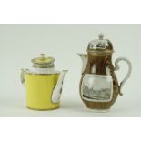 A late 18th Century Trompe-l'oeil porcelain Coffee Pot, late 18th Century / early 19th Century,