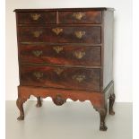 A fine quality early Irish GeorgianÿmahoganyÿChest on Stand,ÿthe moulded top over two short and