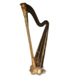 "Horatia Feilding's Harp" A fine Regency gilt and gesso Concert Harp, with ornate brass mounts and
