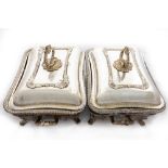 A pair of 19th Century silver plated Entrée Dishes and Covers, each on a rectangular two handled