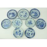 Two similar 18th Century Chinese blue and white porcelainÿBowls, of octagonal form decorated with