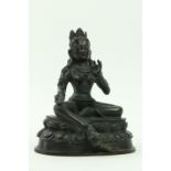 A rare Old Tibetanÿbronze figure Tara Goddessÿof Enlightenment, Buddha Figure, with her right hand