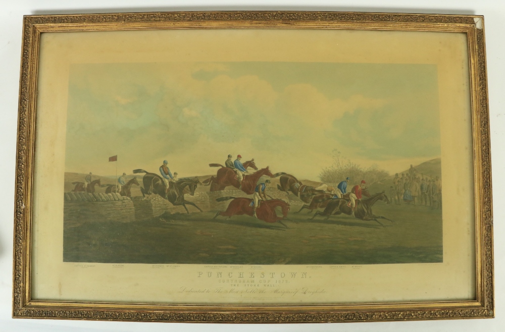After J. Sturgessÿ "The Conyngham Cup, 1872, Punchestown," a set of 4 coloured Engravings, (one torn - Image 9 of 12