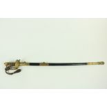 A good British Naval Officer's Sword, Second Half of the 19th Century, the blade 31 1/2" (80cms), by