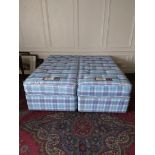 A pair of twin "Times" Beds, with split base and mattress, as a bed, w.a.f., together with a