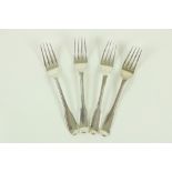 A set of 16 George IV Irish silver fiddle and thread pattern Dessert Forks, by Samuel Neville,