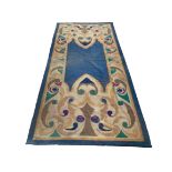 A fine quality Dun Emer Guild Irish woollen Celtic design Carpet, the blue ground with attractive