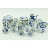 A miscellaneous collection of Chinese blue and white Porcelain, comprising saucers, bowls, cups,