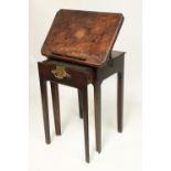 A rare and unusual 18th Century mahogany Architects Table,ÿprobably Irish, of small proportions, the