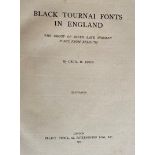 Architecture:ÿ Eden (Cecil H.)ÿBlack Tournai Fonts in England, lg. 4to Lond. 1909. Illus., cloth