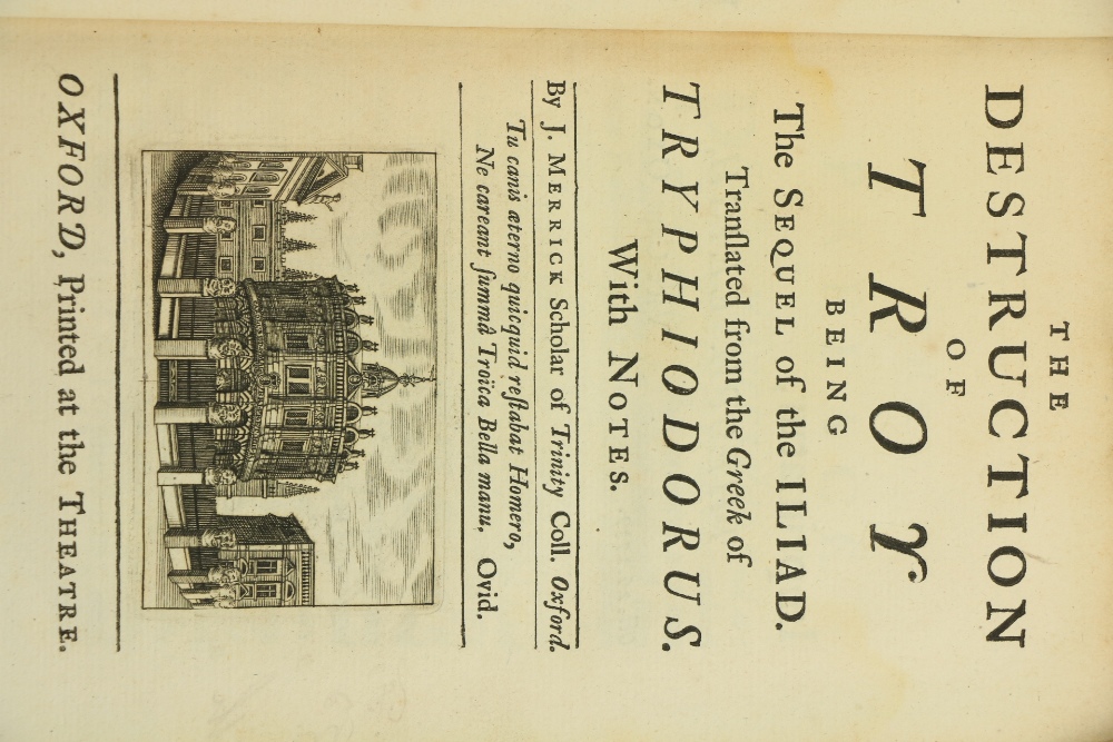 Merrick (J.) The Destruction of Troy, Being The Sequel of the Iliad. Translated from the Greek of - Image 3 of 9