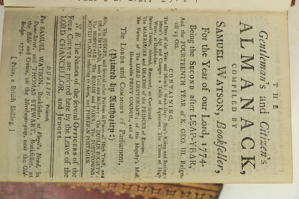 In Fine Contemporary Irish Bindingsÿ Almanacs Etc:ÿÿWatson (Samuel)ÿThe Gentleman's and Citizen's - Image 3 of 3