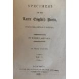 Southey (Robert)ÿSpecimens of the Later English Poets, with Preliminary Notices; 3 vols. L. (for