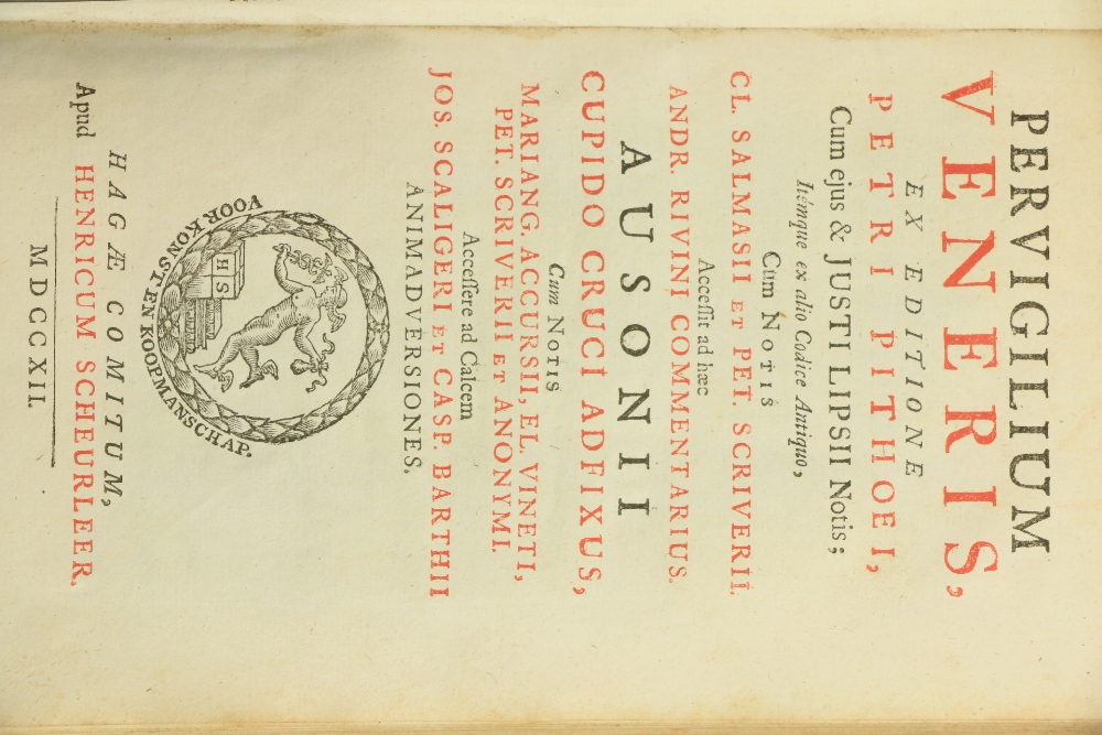Scaligeri (Jos.) & Barthii (Casp)Eds.,ÿPervigiluim Veneris, ex Editione Petri Pithoei, cum ejus & - Image 3 of 3