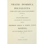 [A. Durer] - Stuntz (J.)ÿÿPratio Dominica Polyglotta, Singularum Linguarum Characteribus Expressa et