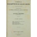 Boeckhius (Augustus) & J. FranziusÿCorpus Inscriptionum Graecarum, Vols. I - III, v. lg. atlas folio