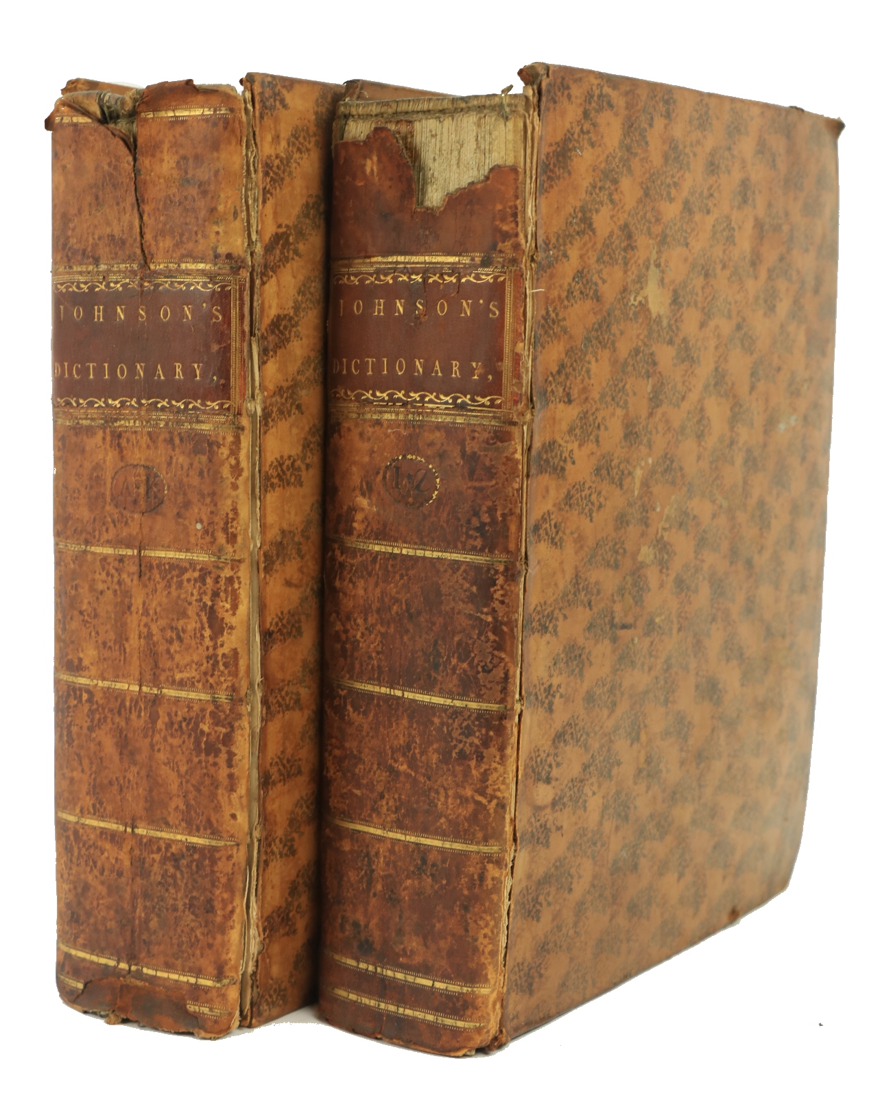 Johnson (Samuel) A Dictionary of the English Language: 2 vols. lg. thick 4to Lond. 1785.ÿSixth Edn.,