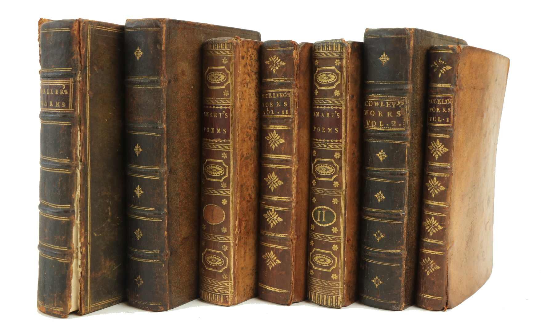 Poetry:ÿÿThe Works of Mr. Abraham Cowley, 2 vols. 12mo L. 1721. Engd. port. frontis Vol. I, cont.