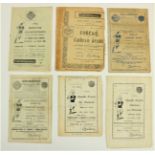 G.A.A.:  Munster Championship 1950's, Hurling, a collection of Official Match Programmes to include: