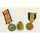 Medals:  World War One -  Canadian Railway Troops, [Harding (Spr. R. C.R.T. - 279180) a group of two