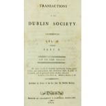 R.D.S.:  Transactions of the Royal Dublin Society, Vol. II Part II, 8vo Dublin 1802. cont. hf. calf,