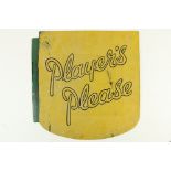 Pub Memorabilia: "Player's Please," a double sided display metal Sign painted on mustard yellow