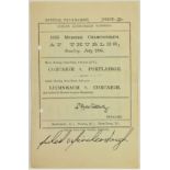 Signed by Michael O'Mhuirheartaigh G.A.A.:  Munster Championship 1935, Senior Hurling semi-final,