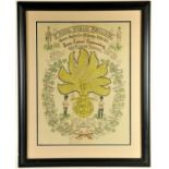 Military:  Royal Dublin Fusiliers, a hand coloured printed Poster of the Master Roll of 1897,