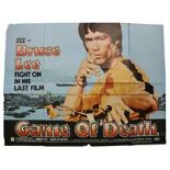 Cinema Poster:  Game of Death, starring Bruce Lee, featuring Chuck Norris, directed by Robert