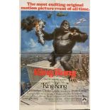 Cinema Poster:  "King Kong, 1976," original US 1 sheet Poster for the 1976 John Guillermin giant ape