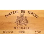 Wine:  "Chateau du Tertre," Margaux 2001, 12 bottles, cased. (1)
