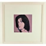 Andy Warhol (1928-1987) Signed "Mick Jagger," a colour art book Photograph of Warhol's painting of