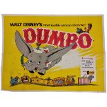 Cinema Poster: "Dumbo" [1971 -Re-Release] presented by Walt Disney, British quad, folded, pin holes,