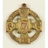1915 All-Ireland Football Winners  Medal:  G.A.A. Football, 1915 (Wexford), 9ct gold Celtic Cross