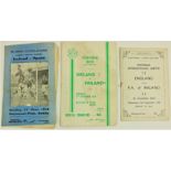 Soccer:  F.A.I., Internationals 1940's, a group of three Official Match programmes to include: *