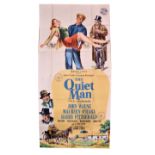 Cinema Poster:  "The Quiet Man," starring John Wayne, Maureen O'Hara, Barry Fitzgerald, directed